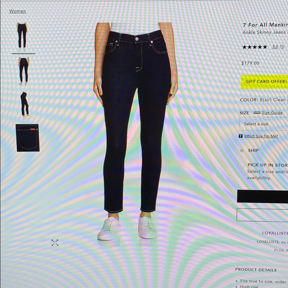 7 for all mankind - ankle skinny jeans